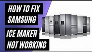 How To Fix Samsung Ice Maker Not Making Ice
