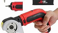 S&F STEAD & FAST Cardboard Cutter Electric Scissors Heavy Duty, 4V Cordless Electric Box Cutter and Screwdriver in Gift Case, Power Rotary Scissors for Boxes, Leather, Plastic