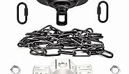 Heavy Duty Canopy Kit and 3.2 feet Pendant Light Fixture Chain for Chandelier or Swag Light Fixtures,Vintage Black