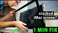 Cracked iMac? How to replace glass screen in 1 minute // 21.5" iMac, 2009, 2010, 2011