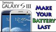 Galaxy S3 - How to Make Your Battery Last (Conserve Your Battery)​​​ | H2TechVideos​​​