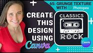 Create a Vintage Grunge Texture For Your Print On Demand Designs Using Canva And Photopea: Tutorial