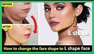Get beautiful jawline!! How to change the face shape to L shape face | Chiseled jawline exercise