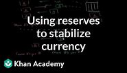Using reserves to stabilize currency | Foreign exchange and trade | Macroeconomics | Khan Academy