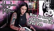 How to design a tattoo on Ipad Pro Tutorial | Haylee Tattooer