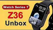 Finow Z36 Smartwatch Series 7 Unboxing&Review,MTK2502 High Performance Wireless Charge/Rotate Button
