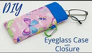 How to Make an Eyeglass Case with Fabric - Top Closure and Side Loop for Carabina -