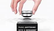 Anything Speaker - Portable Mini Bluetooth Speaker 2023 - Turn Anything Into A Speaker - Wireless Bone Conduction Induction Vibration Speaker + Gift Box - Travel-Sized, 360° Sound (Silver)