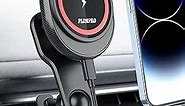 PLDHPRO for MagSafe Car Charger Mount iPhone Wireless Charger, Magnetic Phone Holder for iPhone15 14 13 12Pro Plus Max Mini 15W Fast Charging, with (36W QC 3.0Car Charger)