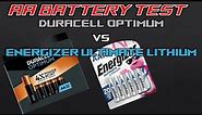 Battery Test: Energizer Ultimate Lithium vs. Duracell Optimum (AA)
