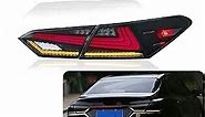 inginuity time LED Tail Lights For Toyota Camry 2018 2019 2020 2021 2022 Smoked Rear Lamps Animation DRL Brake Turn Signal Assembly Smoked Lens