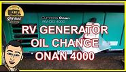 Oil change in a Cummins Onan RV QG 4000 generator - RV Generator Maintenance