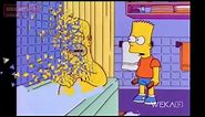 Bart Hits Homer With A Chair