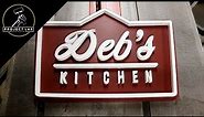 DIY vintage restaurant sign — Deb's Kitchen