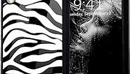 Idocolors Black White Zebra Stripes Printed Case for iPhone Xs/iPhone X， Cute Girly Abstract Painting Art Shockproof Soft TPU Bumper Hard Back Scratch Resistant Cover for iPhone X