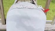 All white #sprayground backpack 🎒
