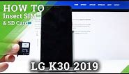 How to Insert SD & SIM Card in LG K30 2019 – Micro SD / Nano SIM Installation