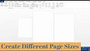 How To Create Pages Of Different Sizes In Microsoft Word | How To Have Different Page Sizes In Word