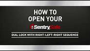 How to Open a Sentry®Safe Combination Dial Fire Safe, with Right-Left_Right Sequence