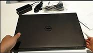 Dell inspiron 15 3000 laptop unboxing and setup for the first time.