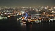Time lapse of Building in Osaka skyline city in Japan
