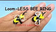 NEW Rainbow Loom-LESS BEE RING EASY Charm Tutorials by Crafty Ladybug /How to DIY