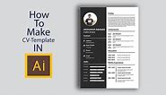 How to Create a Creative CV/Resume Template Design in Adobe Illustrator CC Tutorial