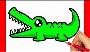 HOW TO DRAW AN ALLIGATOR - HOW TO DRAW A CROCODILE - How to Draw a Crocodile / Alligator (Cartoon)