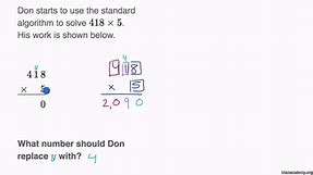 Understanding the standard algorithm for multiplication
