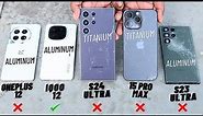 Samsung S24 Ultra vs iPhone 15 Pro Max vs OnePlus 12 vs iQOO 12 vs Galaxy S23 Ultra - DROP TEST