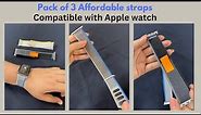 Affordable straps for Apple watch | Pack of 3 Nylon weave bands for Apple watch