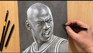 Michael Jordan Charcoal Drawing