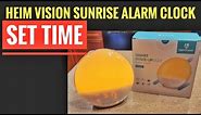 SET TIME Heim Vision Sunrise Alarm Clock 80S CHANGE TIME
