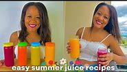 BEST JUICES FOR WEIGHT LOSS, CLEAR SKIN & ENERGY | RAW VEGAN EASY & DELICIOUS RECIPES! 🍐🍉🍊