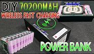 DIY 70200mAh Power Bank Wireless Fast Charging QC3.0 6 Port