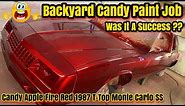 How To Paint A Car At Home STEP BY STEP Candy Apple Red Over Metal Flake 1987 CHEVY MONTE CARLO SS