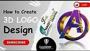 3D Avengers Logo || Mastering 3D Logo Design in CorelDraw: Create Professional Logos with Ease ||