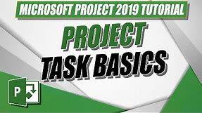 How to Create and Add Project Tasks in Microsoft Project 2019