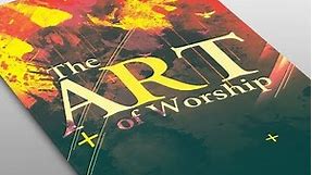 The Art of Worship Church Bulletin Brochure Template | Creative Market