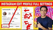 Instagram Edit Profile Full Settings | Instagram Edit Profile Setting Kaise Kare | Edit Profile
