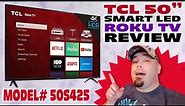 TCL 50S425 50 Inch 4K Smart LED Roku TV Unboxing & Review