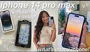 WHAT'S ON MY IPHONE 14 PRO MAX + Unboxing and Setup!