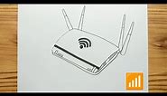 HOW TO DRAW WI FI ROUTER