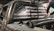 Perforated American Flag Truck Decal - How To Install