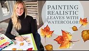 HOW TO: Paint REALISTIC Fall Leaves in Watercolor