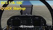 DCS F-18 Quick Startup
