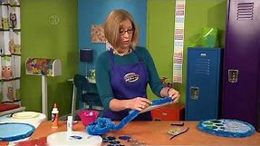 Create a fun house mirror using tiles on Hands On Crafts for Kids with Katie Hacker (1612-2)