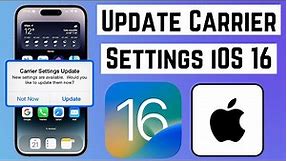 How to Update Carrier Settings on iPhone iOS 16