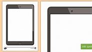 Tablet Blank Writing Template