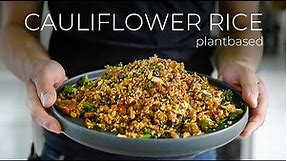 QUICK dinner idea but you may need a BIB TO WATCH this Cauliflower Fried Rice Recipe
